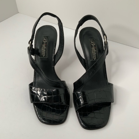 Brighton Rhodes black sling back sandals SZ 6M EUC - Picture 2 of 12